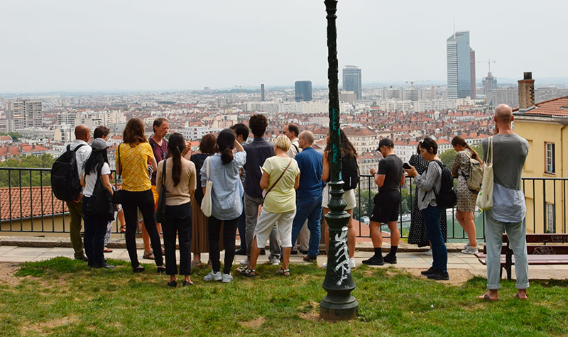 Visite guidée avec un groupe à Lyon
